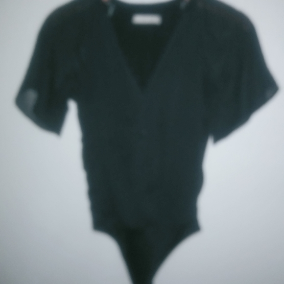 Abercrombie & Fitch XXS Whimseygoth Swiss Dotted Chenille Body Suit Black - Picture 9 of 10